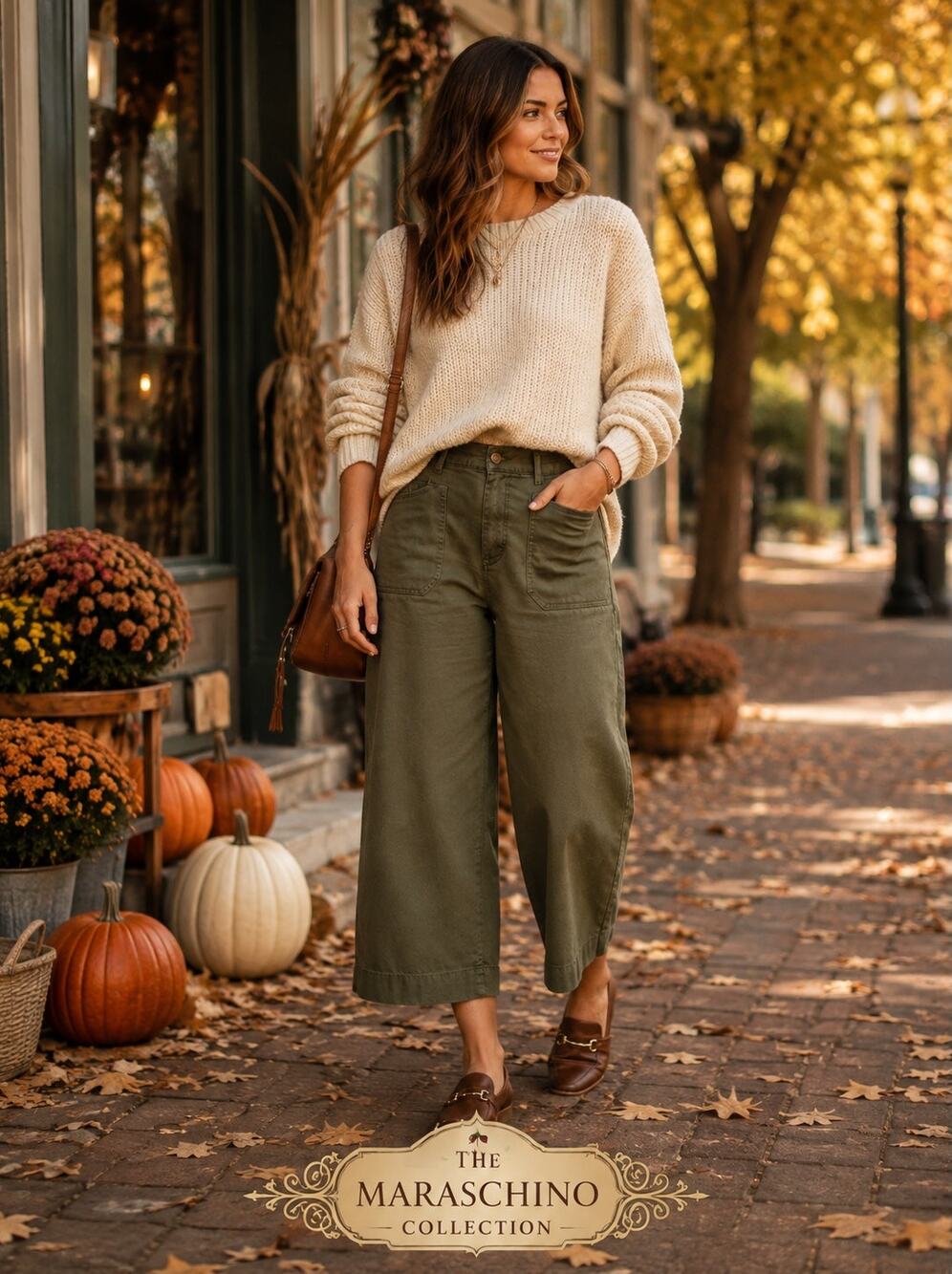 Maeve Anthropologie The Colette Olive Green Cropped Wide Leg Linen Pants 16W